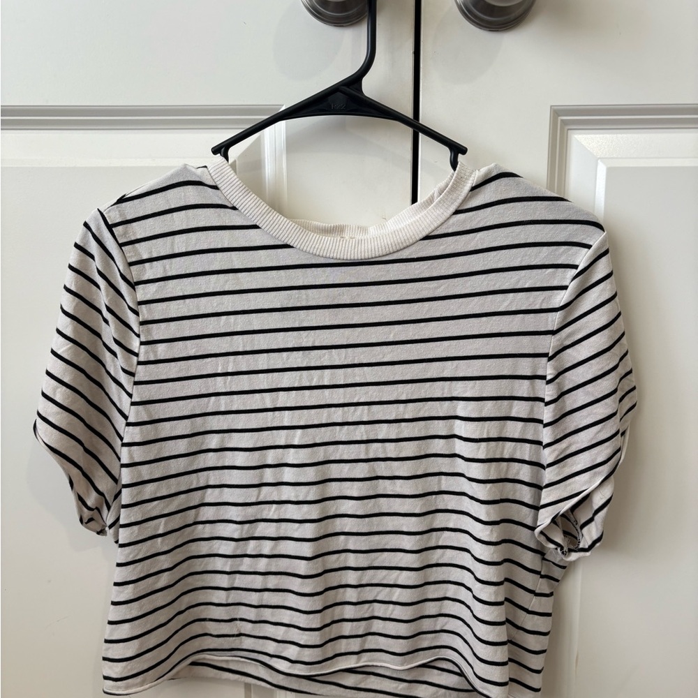 Heart & Hips Black and White Crop Boxy Tee
